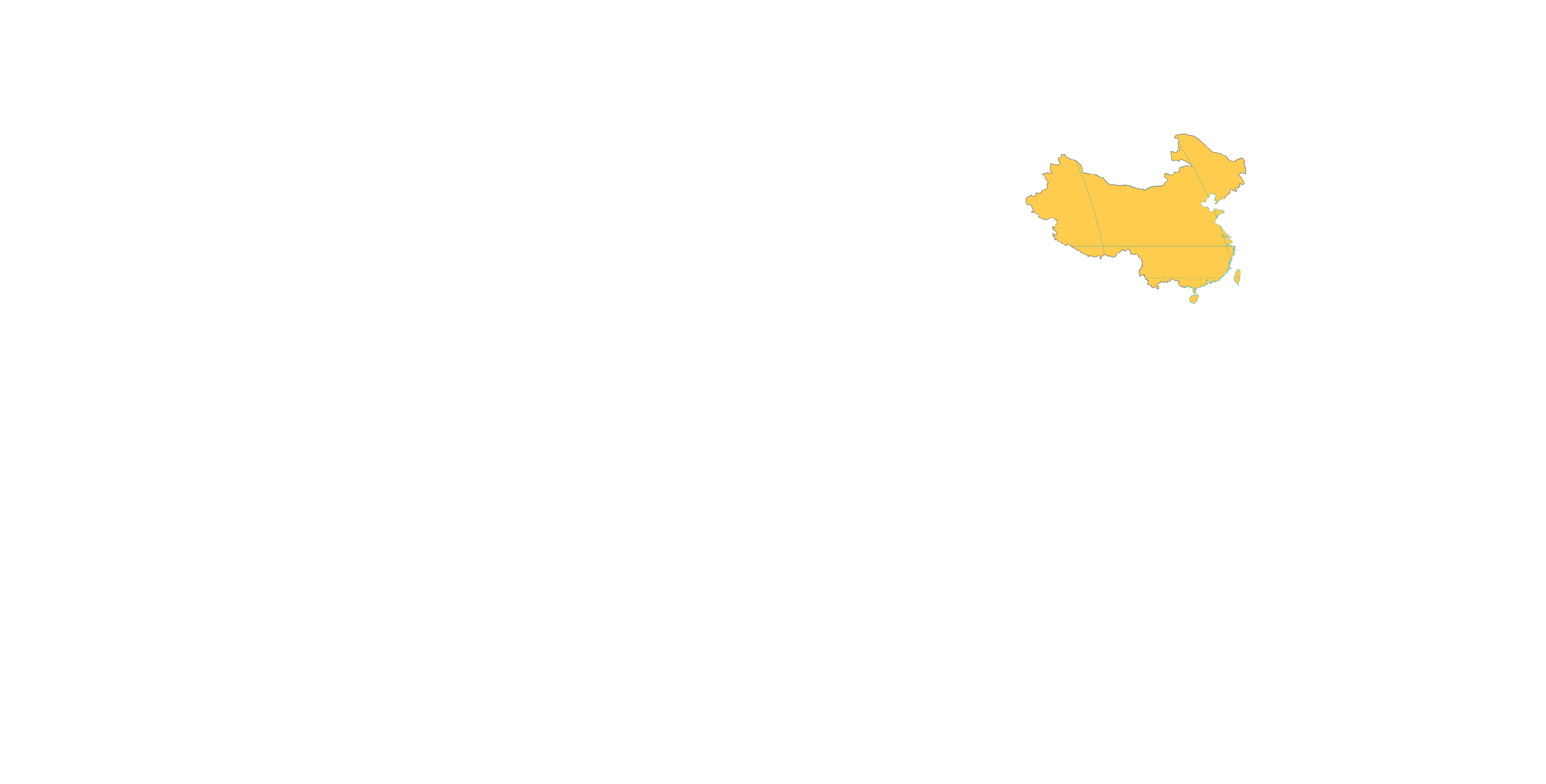 Karte der Volksrepublik China